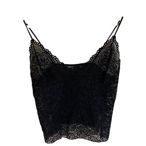 Women's Lace‎ Crop Camisole Size Small Black
